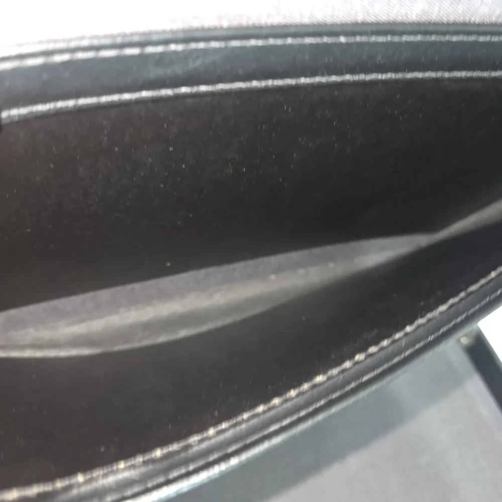 Samsonite Bonded Black Leather Expandable Attache Briefcase Classic Laureate